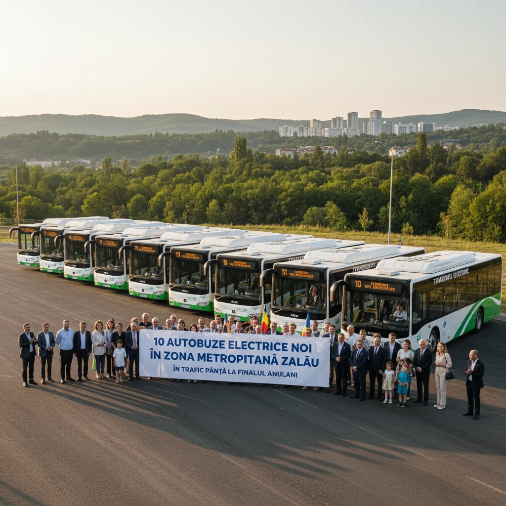 10 autobuze electrice noi vor circula în Zona Metropolitană Zalău până la sfârșitul anului