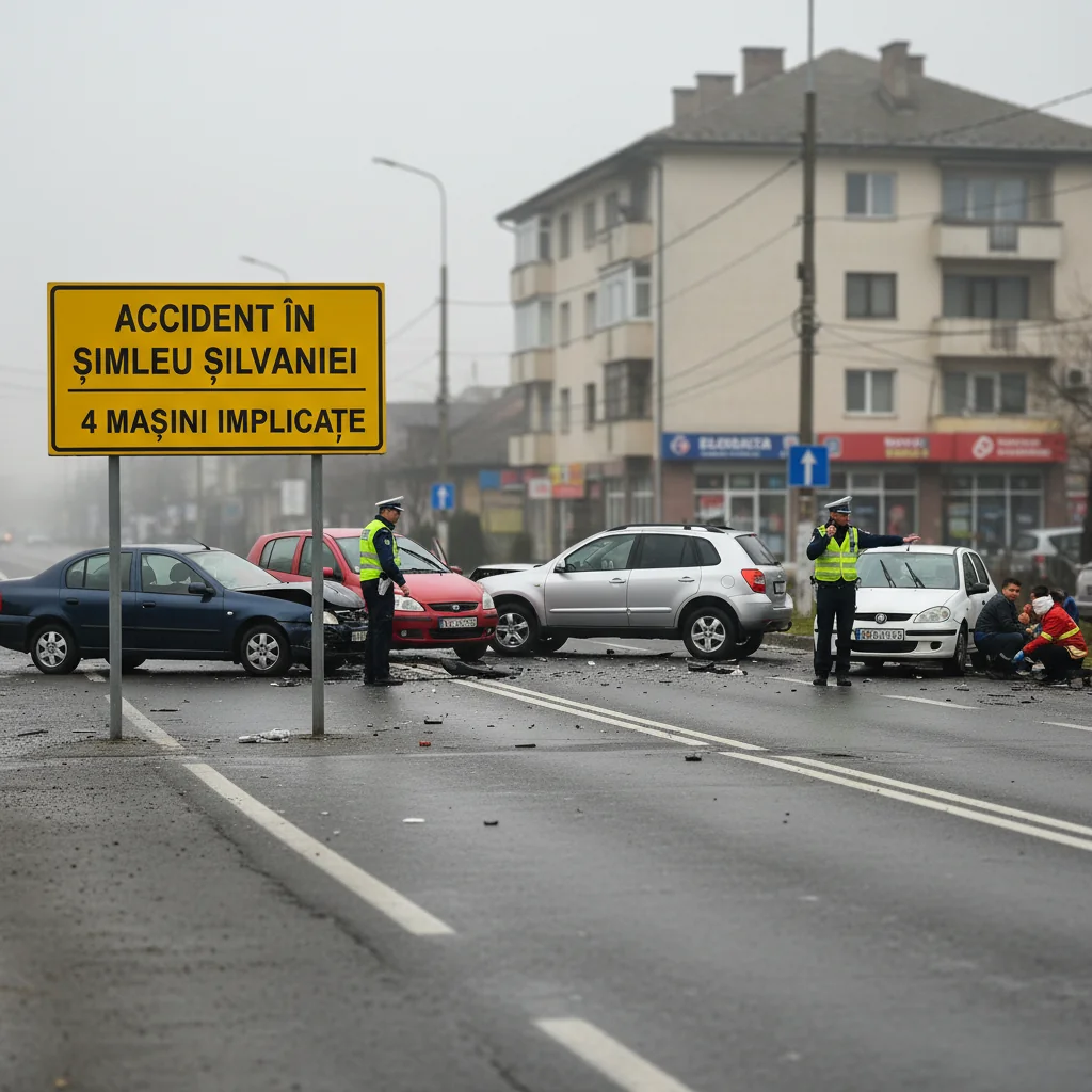 4 maşini implicate într-un eveniment grav