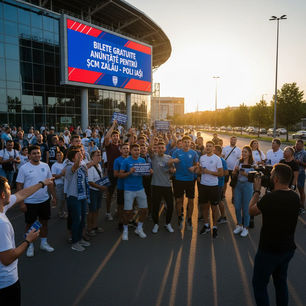 Acces gratuit pe bază de bilete la meciul SCM Zalău – Poli Iași, pe stadionul din Zalău