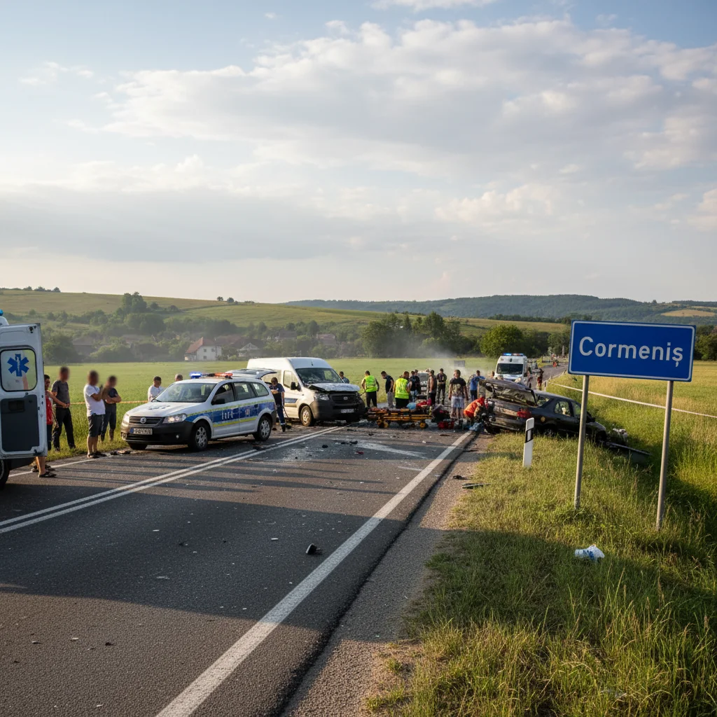Accident cu victime pe DN 1H la Cormeniș, aproape de Zalău