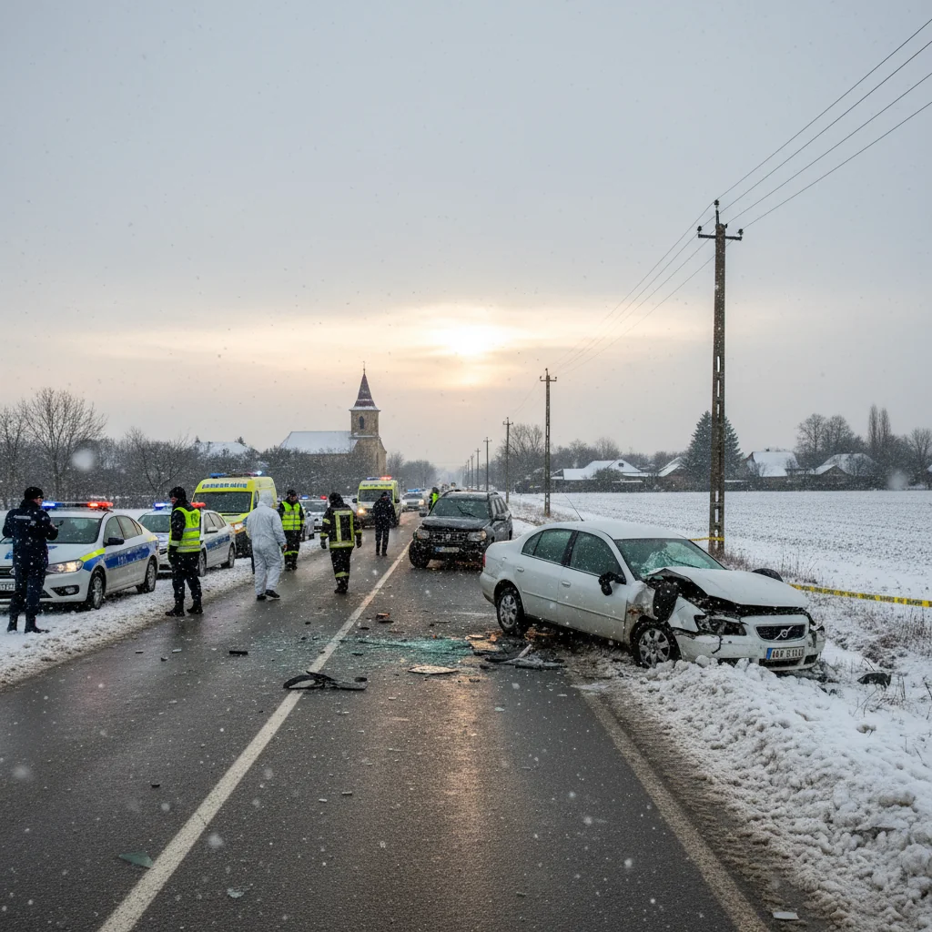 Accident rutier mortal în Ajun de Crăciun la Nușfalău, cazul este cercetat de poliție la Zalău