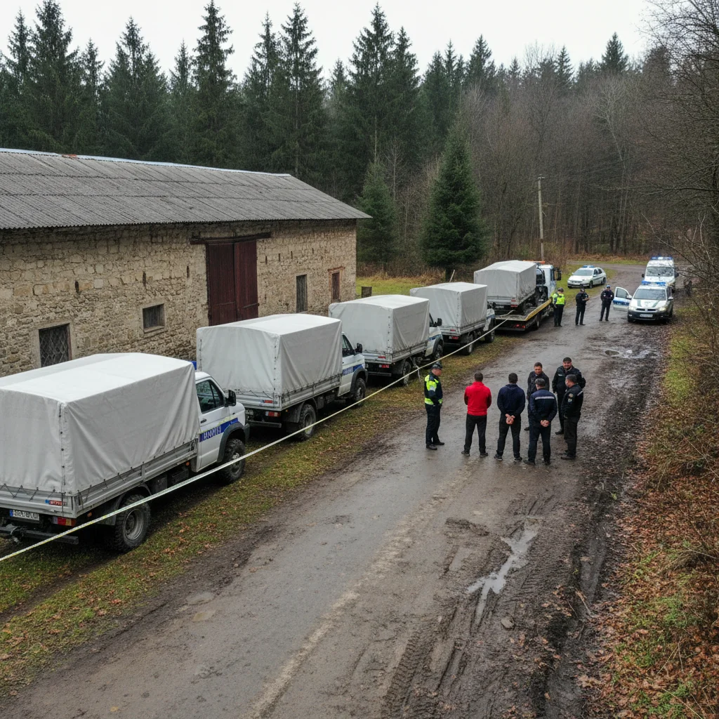 Acțiune amplă a polițiștilor pe linie silvică la Zalău: cinci autovehicule sub sechestru