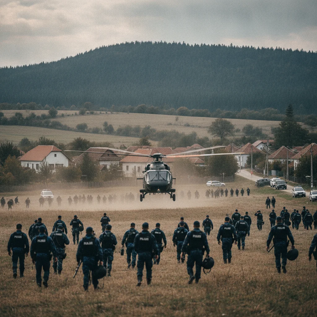 Acțiune coordonată în Șimleu Silvaniei și Pusta, cu elicopter