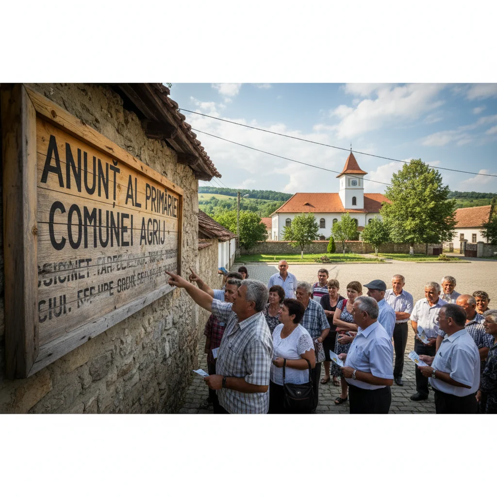 Anunț administrativ al Primăriei Agrij, făcut public la Zalău