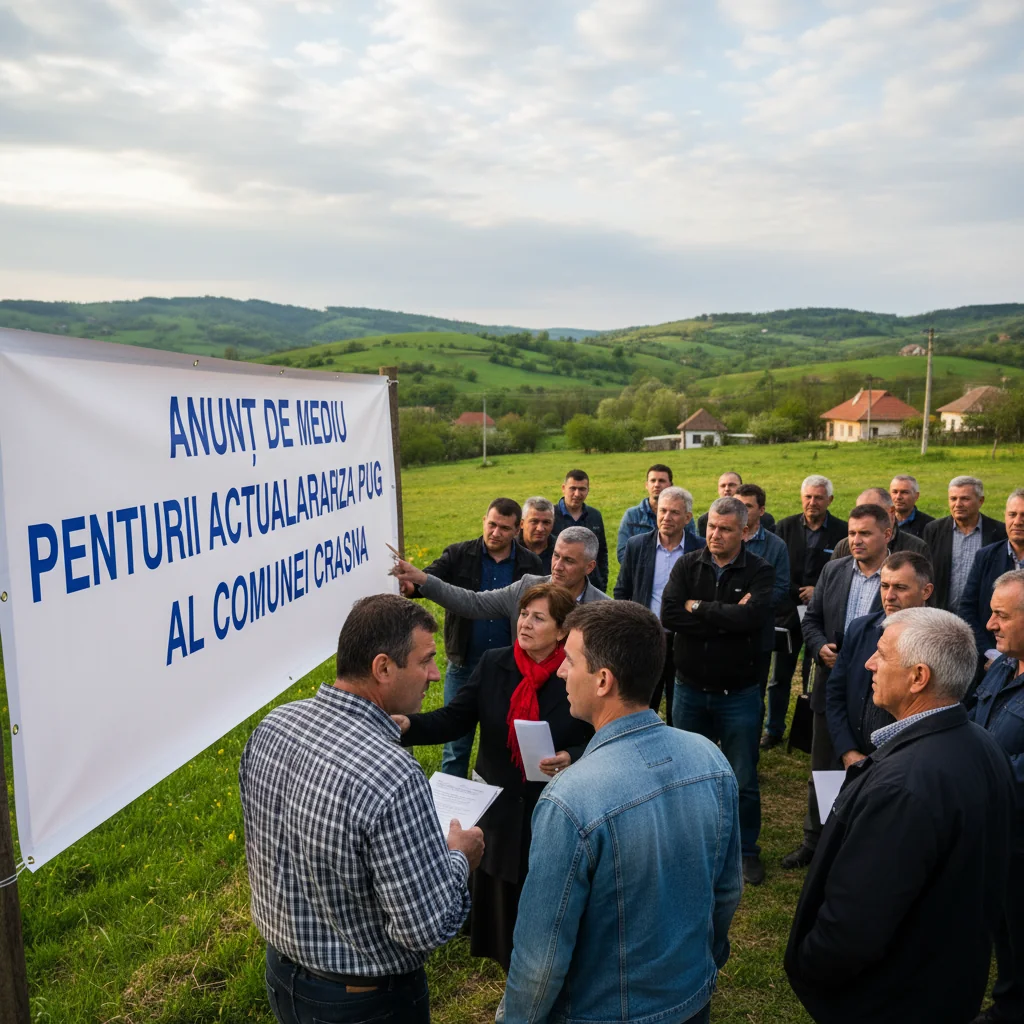 Anunț de mediu la Zalău pentru actualizarea PUG al comunei Crasna în format digital