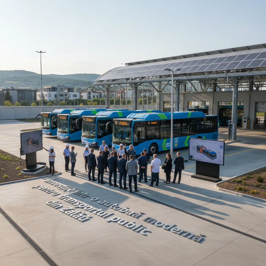 Autobază modernă pentru transportul public: investiție de aproape 10 milioane de lei la Zalău