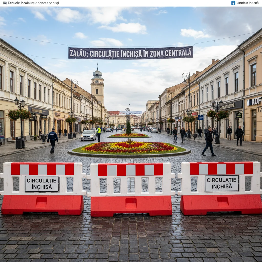 Circulație închisă în centrul Zalăului în această perioadă