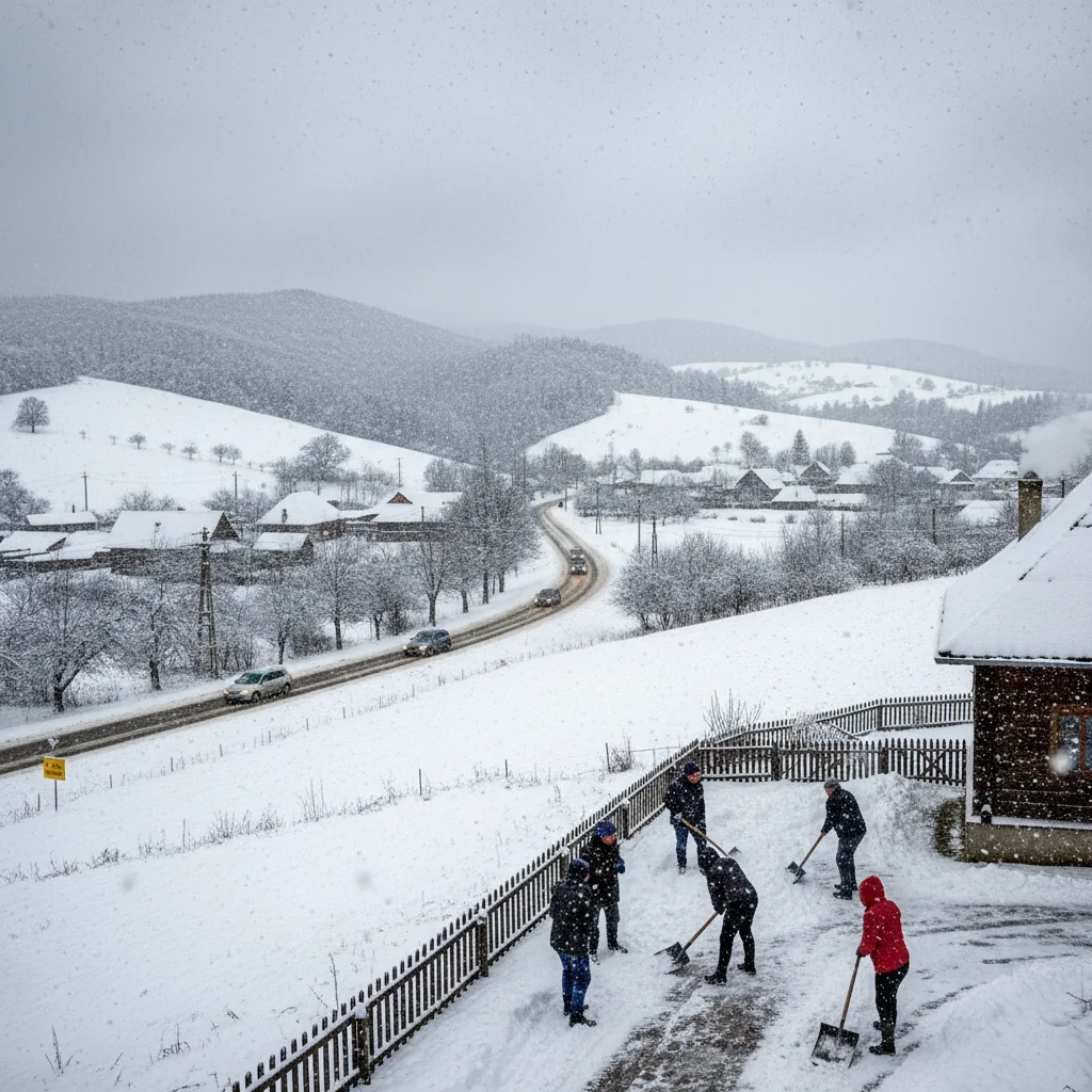 Cod galben de ninsori la Zalău și în tot județul Sălaj, anunțat pentru început de săptămână