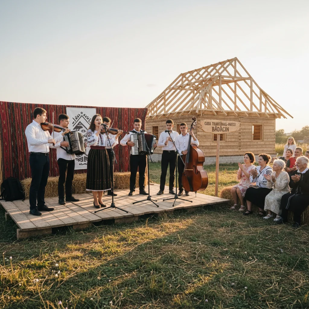 Concert caritabil organizat de tinerii din Asociația Culturală Bădăcin pentru construirea casei tradiționale-muzeu din satul lor