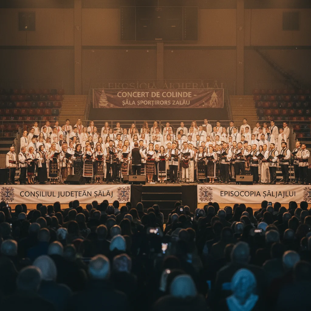 Concert de colinde la Sala Sporturilor din Zalău, organizat de Consiliul Județean și Episcopia Sălajului