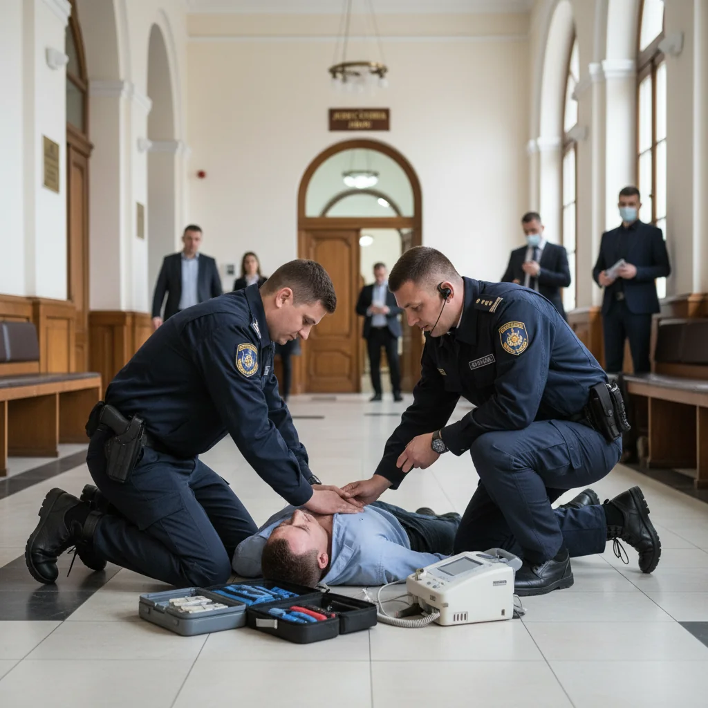 Doi jandarmi intervin prompt și salvează un bărbat cu afecțiuni medicale la Judecătoria Jibou