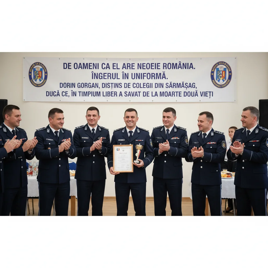 Dorin Gorgan, îngerul în uniformă care a salvat două vieți în timpul liber