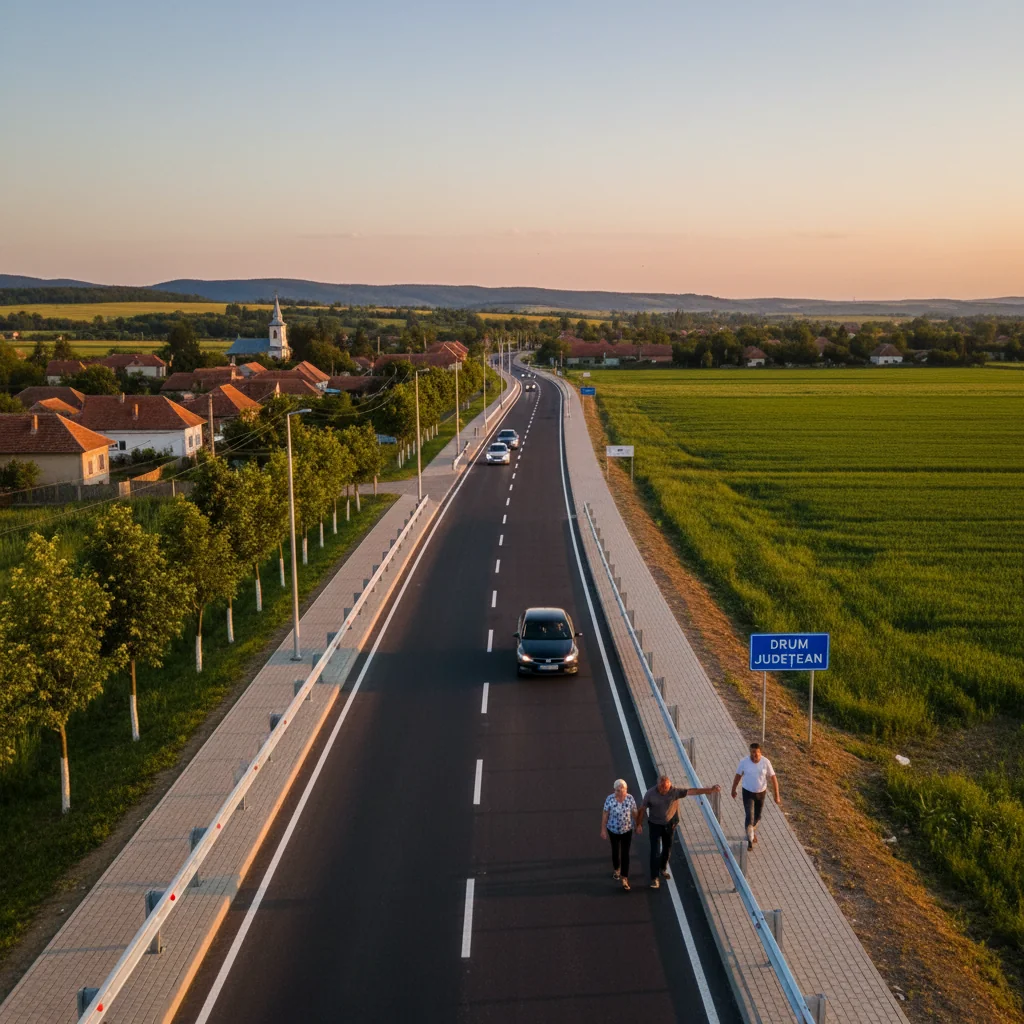 Drum județean modernizat complet la Zalău: DJ 108A prin trei comune din Sălaj, finalizat