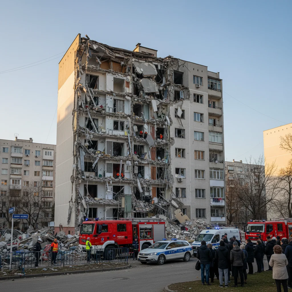 Explozie într-un bloc din Zalău, pe Aleea Astrei: imobilul avea gazul sistat din decembrie