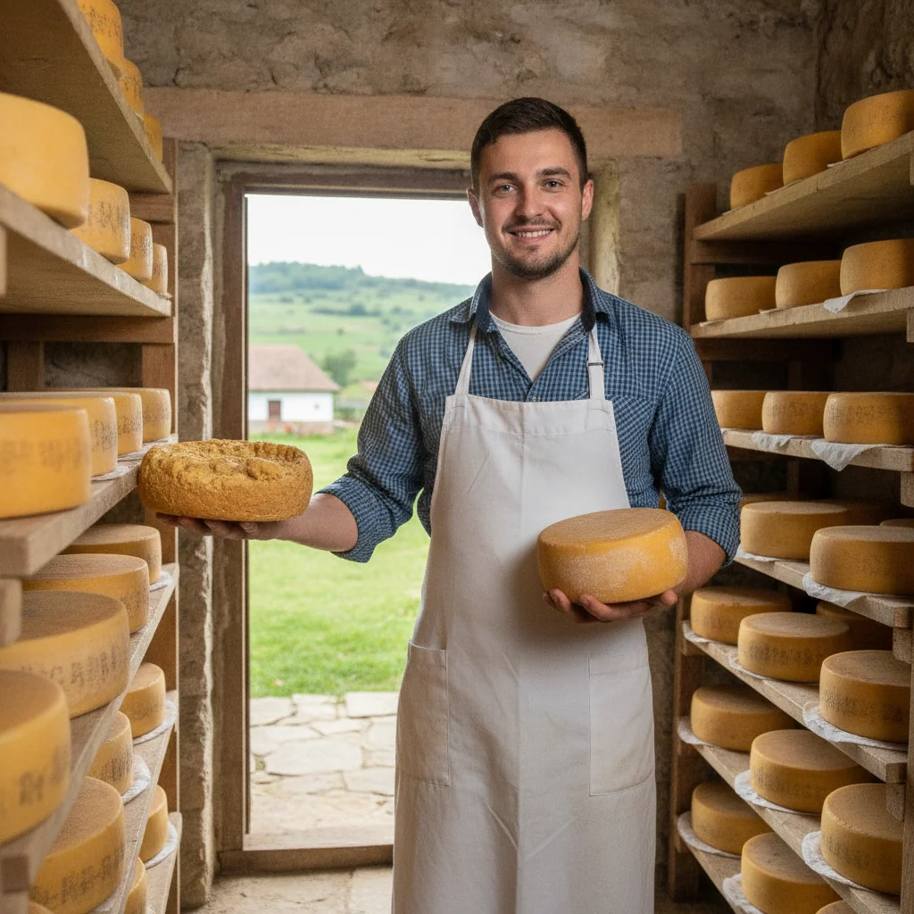 Fermierul Sălăjean Mihai Breje Transformă Laptele în Brânzeturi Maturate de Succes