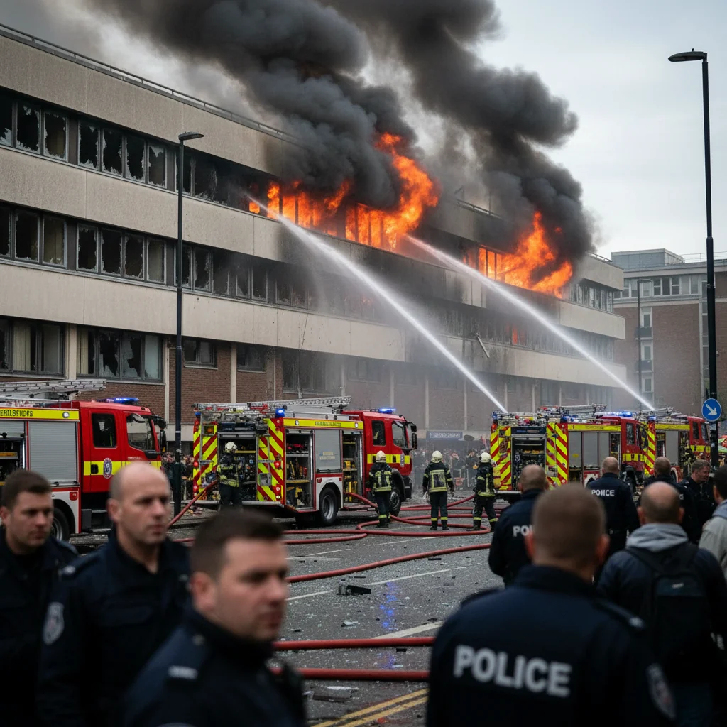 Incendiu izbucnit la IPJ Sălaj, intervenție rapidă a pompierilor