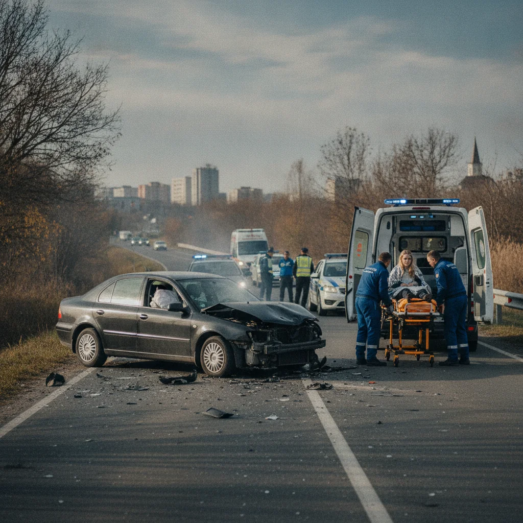 Incident rutier pe centura Zalăului: Tânăra rănită