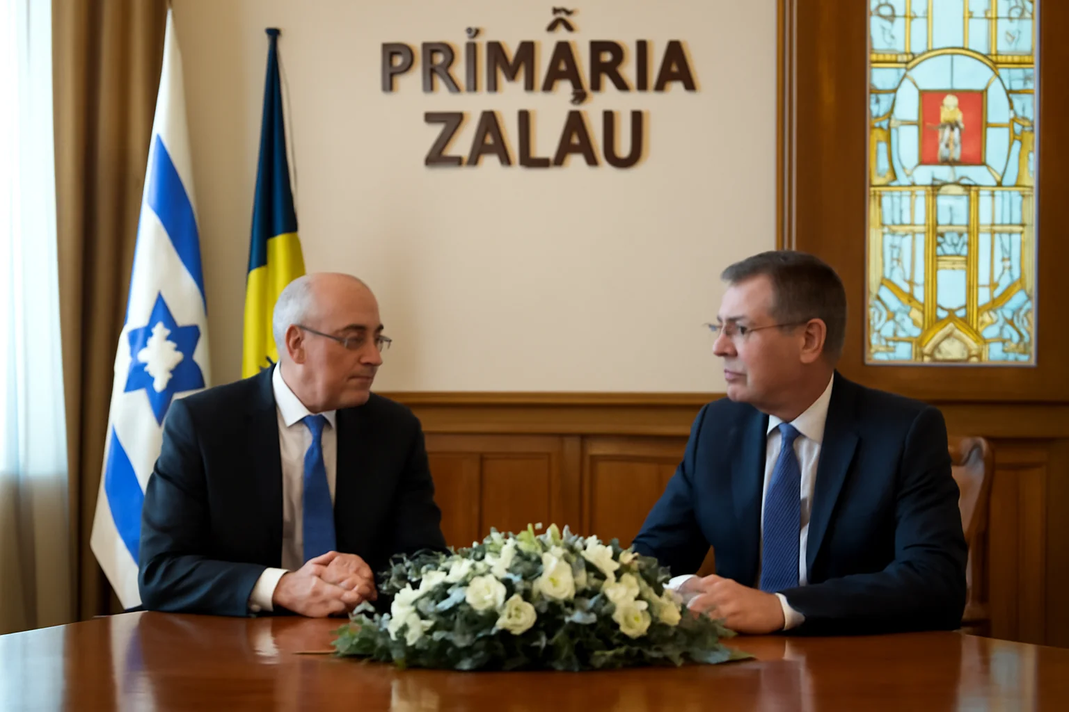 Întâlnire la Primăria Zalău cu ambasadorul Israelului, de Ziua comemorării victimelor Holocaustului