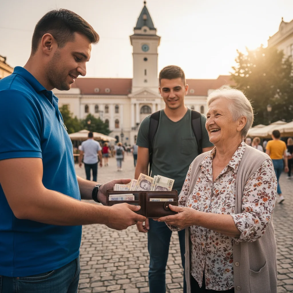 Jandarm din Zalău returnează portofel cu 4.500 lei găsit