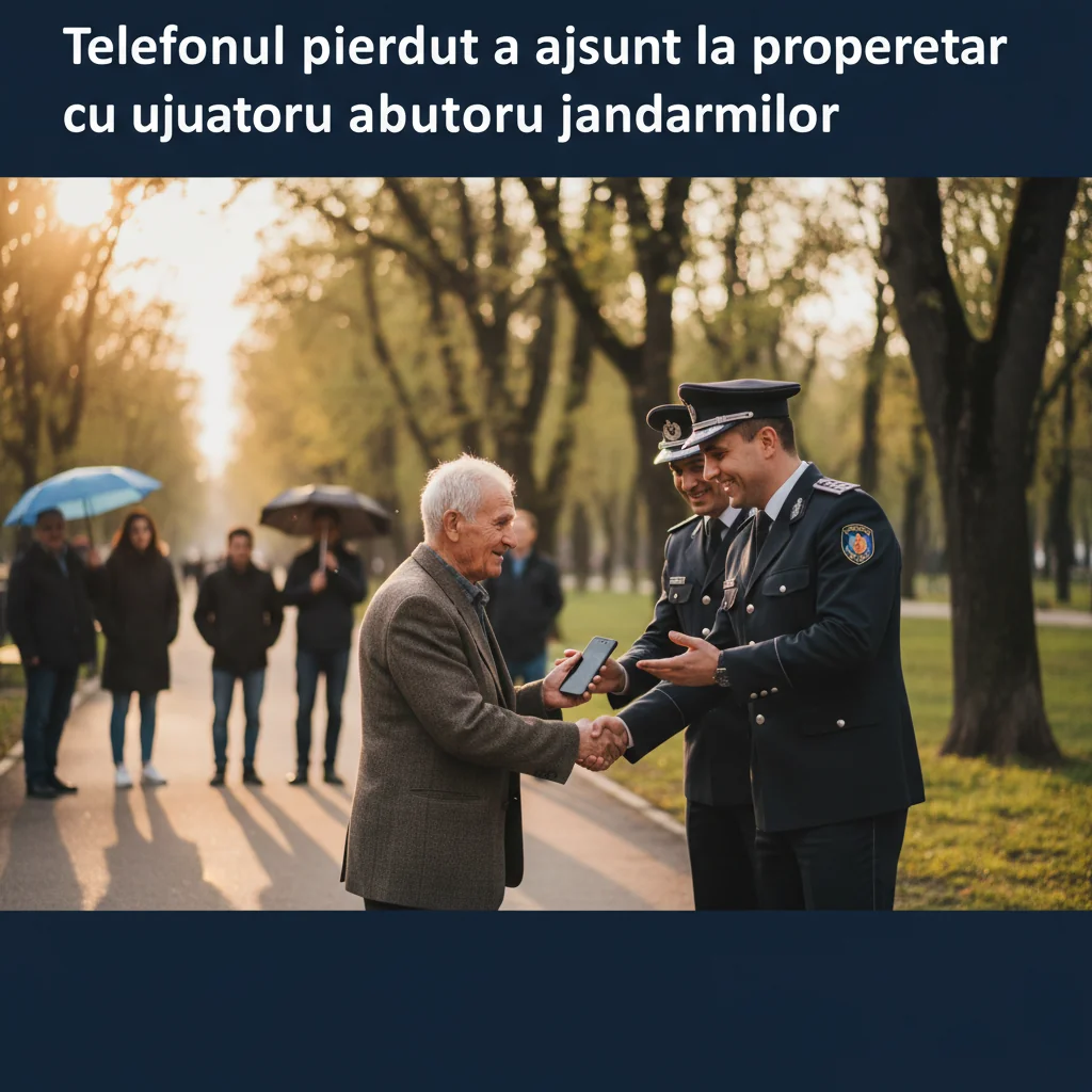 Jandarmii au redat proprietarului un telefon pierdut în localitate