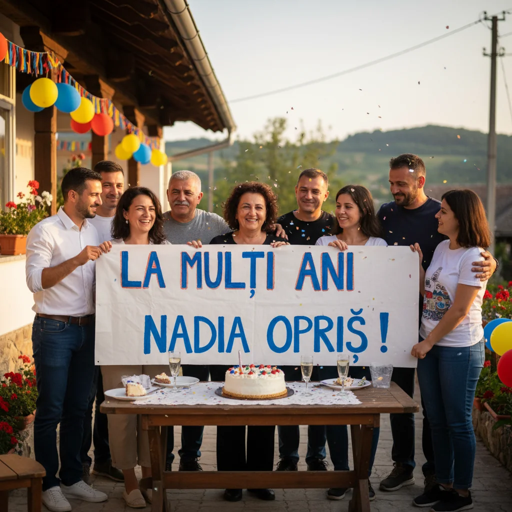 La mulți ani, Nadia Opriș! Celebrare locală a zilei sale de naștere
