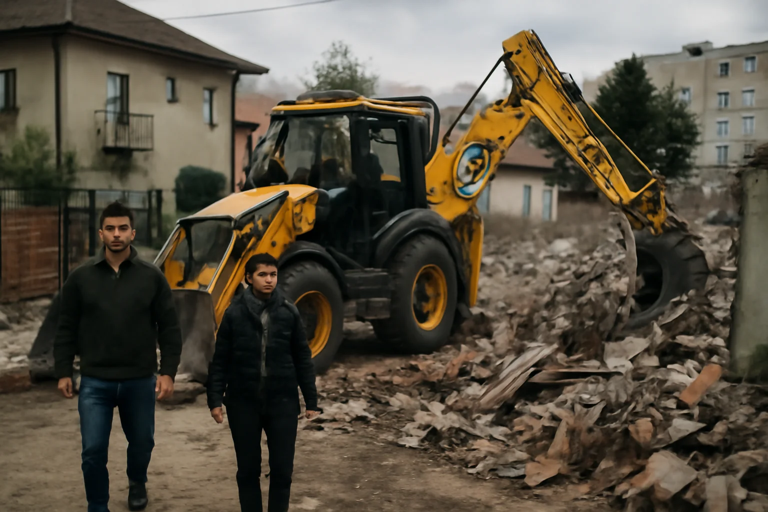 Lucrări Citadin pentru o nouă parcare pe strada Dumbrava din Zalău, după demolarea a 36 de garaje