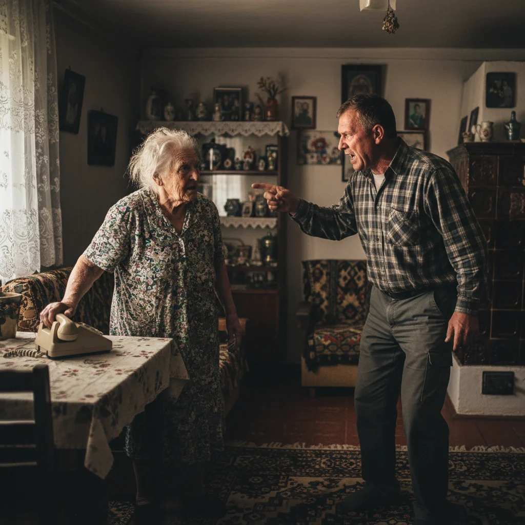 Mamă de 82 de ani a sunat la Poliție după ce fiul său a amenințat-o