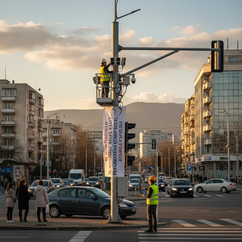 Modernizarea semafoarelor din Zalău: sistem nou pentru gestionarea în timp real a traficului