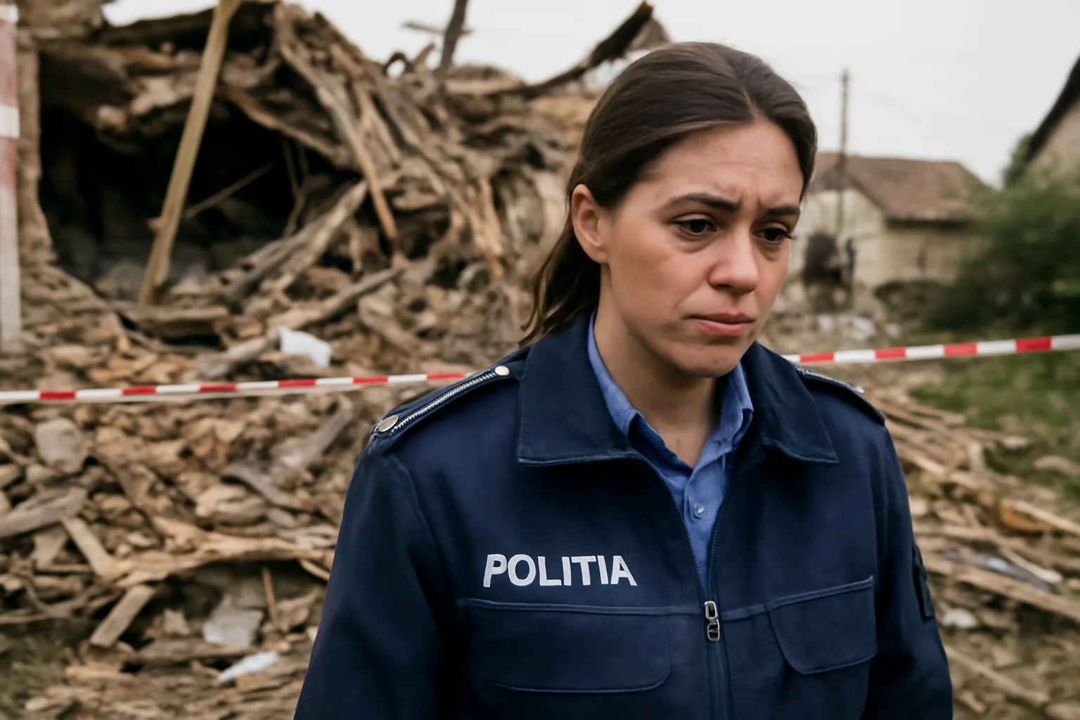 O agentă de poliție rănită de prăbușirea unui turn în Cehu Silvaniei, în timp ce mergea la serviciu