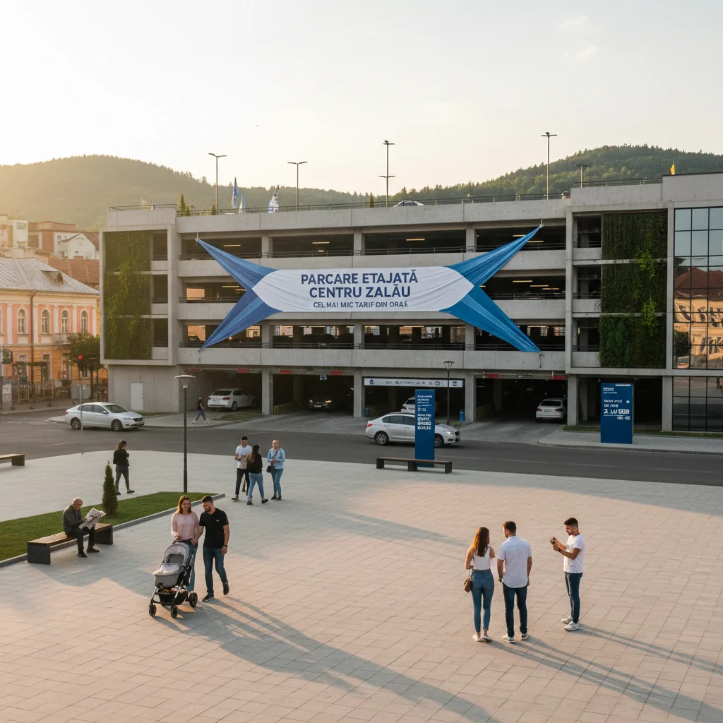 Parcarea etajată din centrul Zalăului ar urma să aibă cel mai redus tarif din oraș