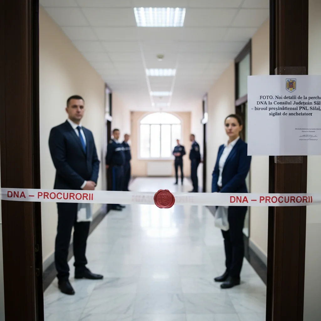 Percheziții DNA la Consiliul Județean Sălaj: biroul PNL sigilat