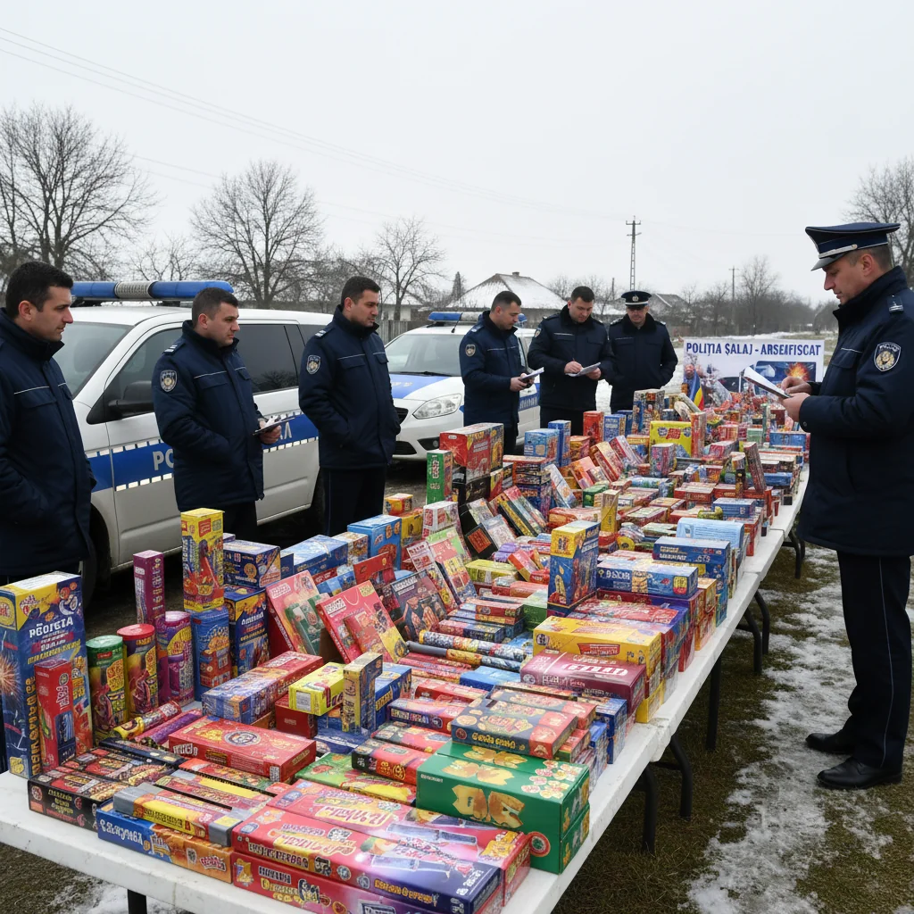 Peste 2.400 de articole pirotehnice confiscate în Sălaj înainte de Revelion. Acțiune anunțată la Zalău