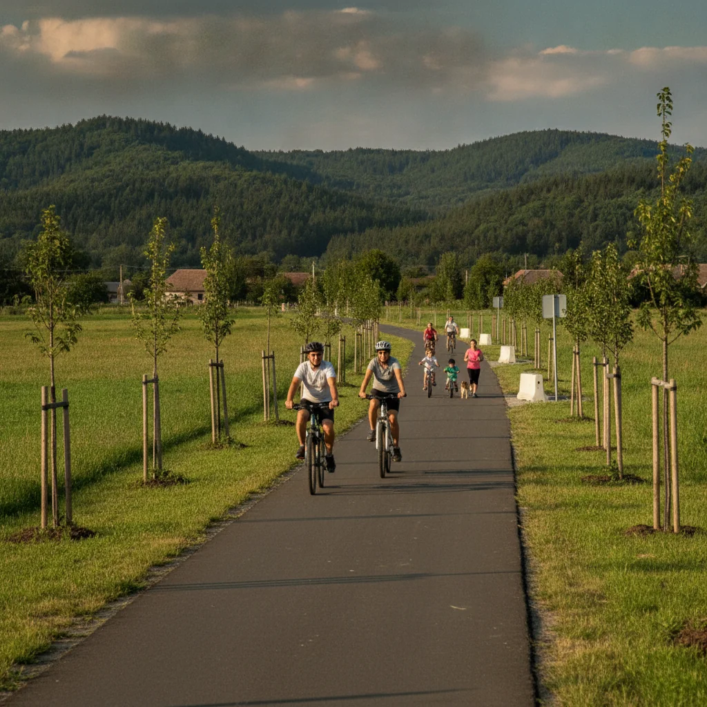 Pistă nouă de biciclete, 3,5 km
