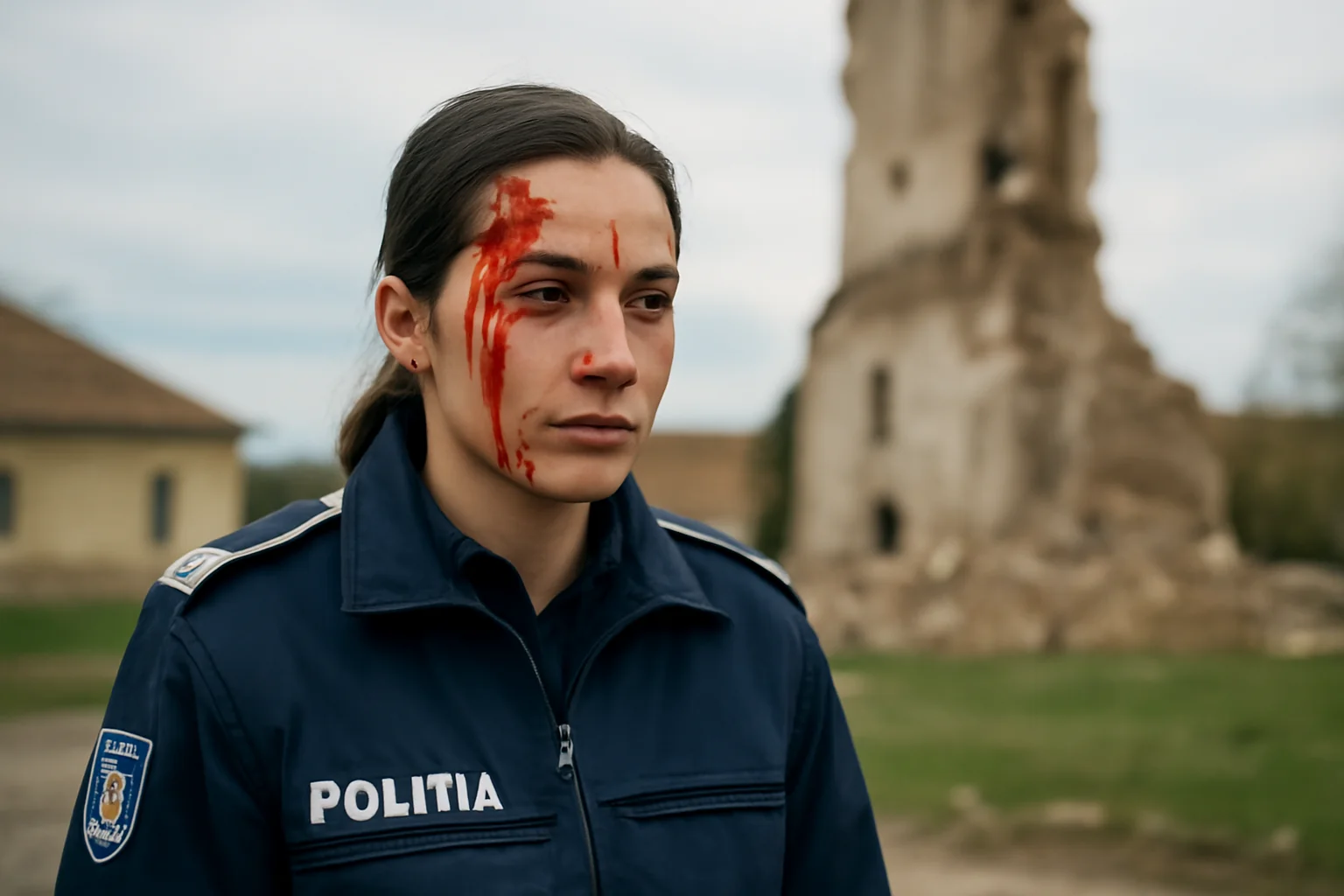 Polițistă din Cehu Silvaniei ajunsă la spital după ce a fost lovită de fragmente ale turnului unei biserici surpate