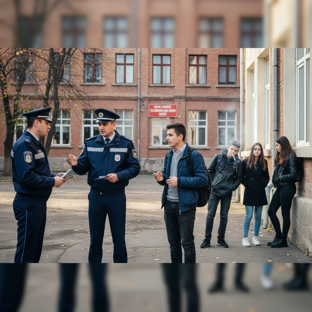 Polițiștii au sancționat elevi din Zalău prinși fumând în incinta școlilor