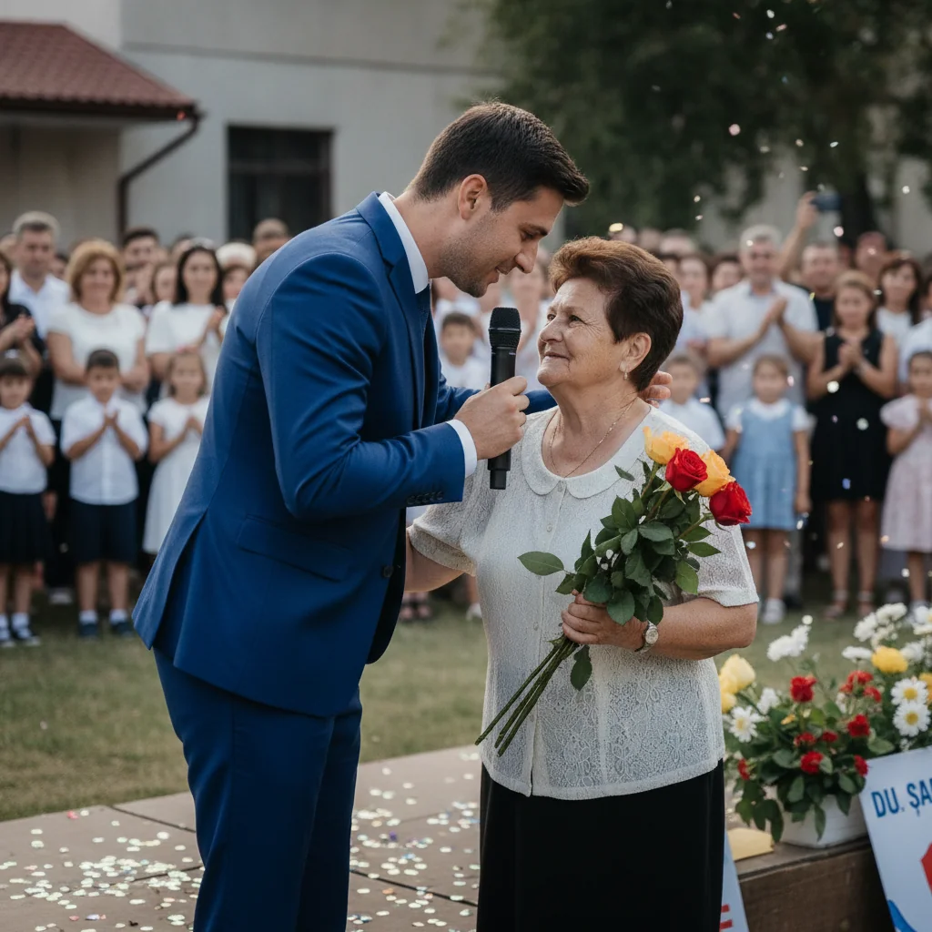 Primarul din Surduc, omagiu public pentru fosta învățătoare