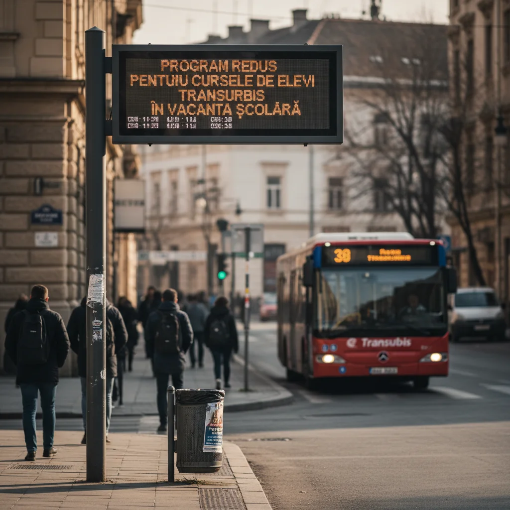Program redus pentru cursele de elevi Transurbis în vacanța școlară la Zalău