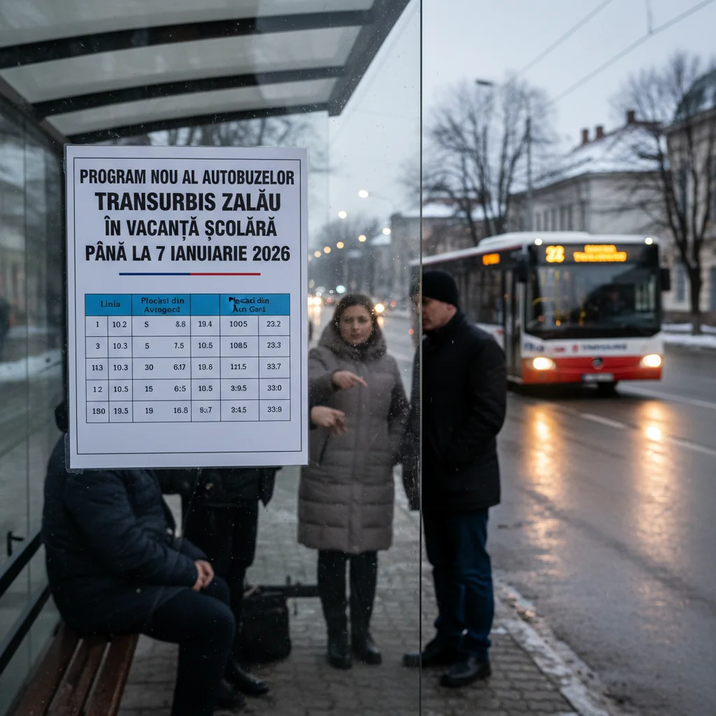 Program special al autobuzelor Transurbis în Zalău pe durata vacanței școlare până la 7 ianuarie 2026
