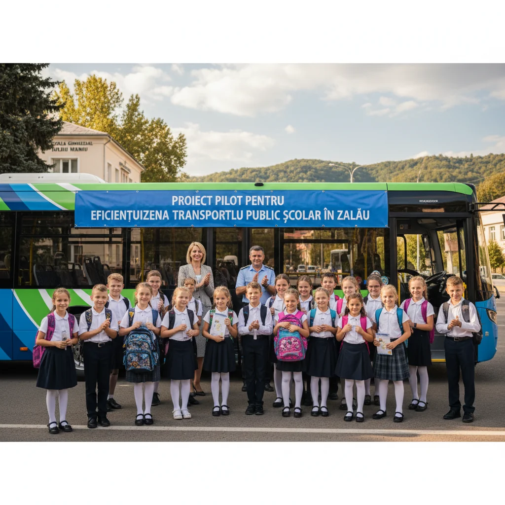 Proiect pilot pentru transport public școlar dedicat elevilor, anunțat la Zalău