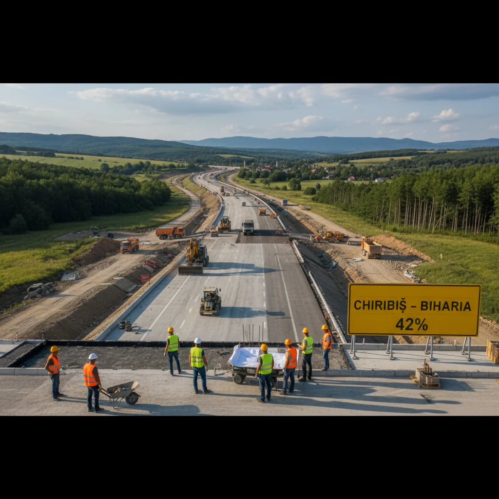 Românii avansează rapid pe Autostrada Transilvania, 42% finalizat