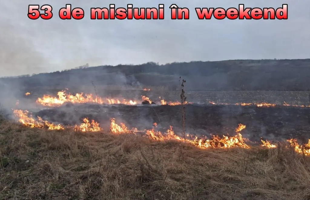 Sălaj: incendii de vegetație pe 2,5 ha; o persoană cu arsuri la Romita
