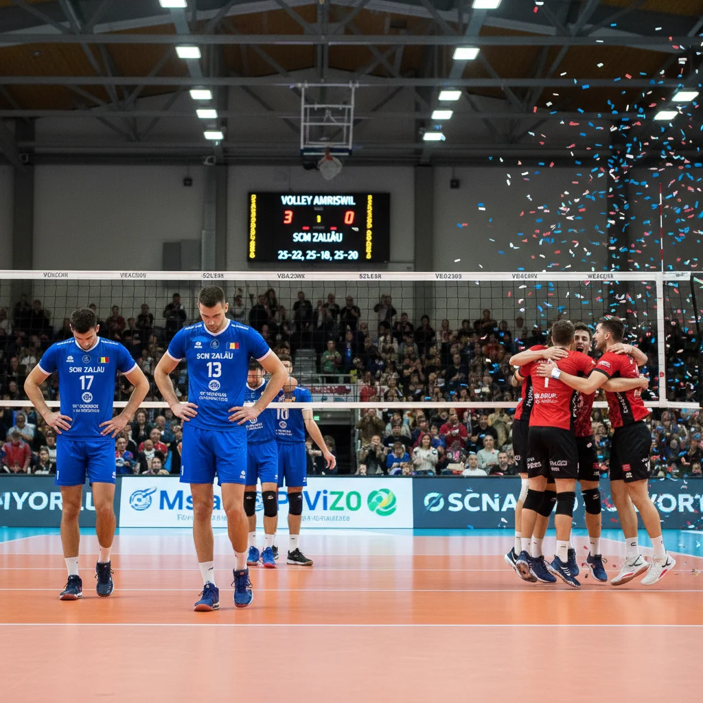 SCM Zalău cedează în deplasare la Volley Nafels și își complică misiunea în Cupa Challenge