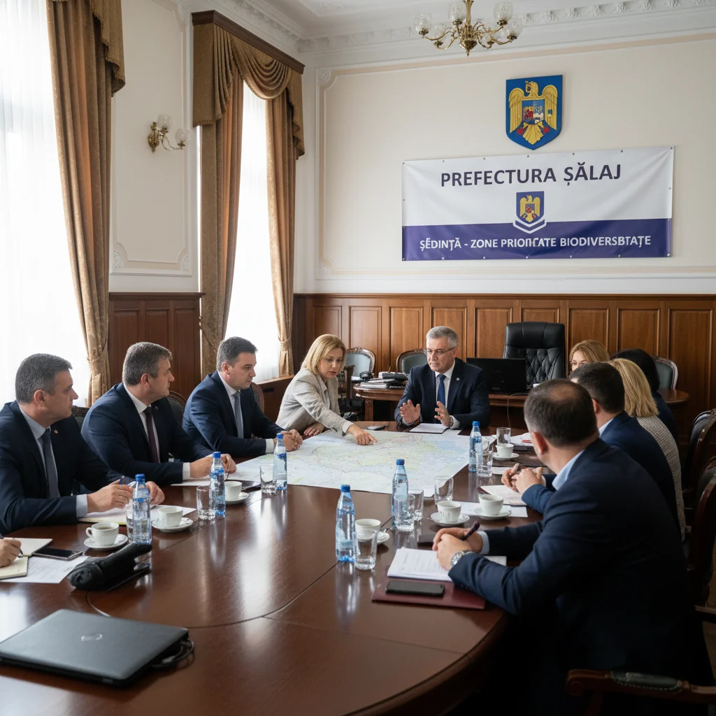 Ședință la Prefectura Zalău pentru stabilirea zonelor prioritare de biodiversitate în Sălaj