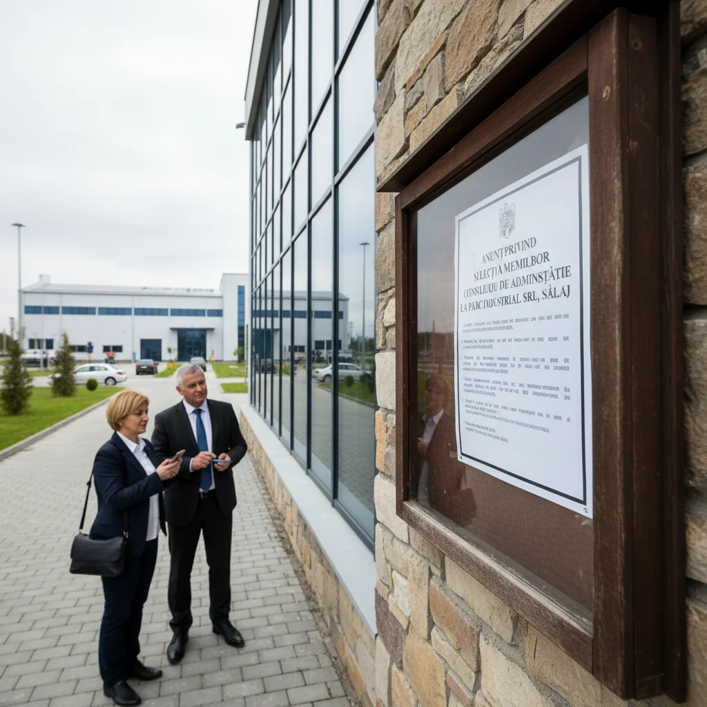 Selecție pentru Consiliul de Administrație la Parc Industrial SRL Sălaj, anunțată la Zalău