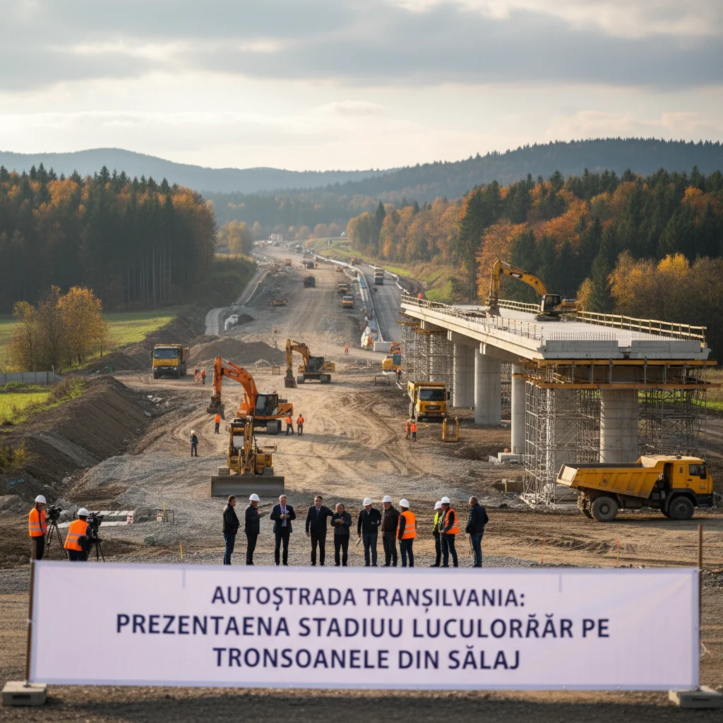 Situația lucrărilor la Autostrada Transilvania în Sălaj, prezentată la Zalău în Colegiul Prefectural