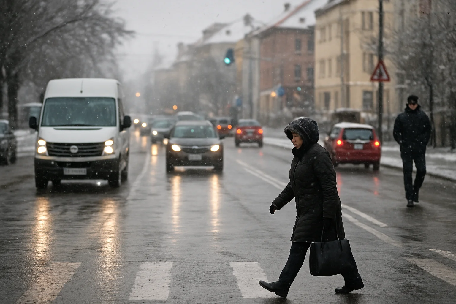 Situația traficului și condițiile meteo în Zalău – 15 februarie 2026