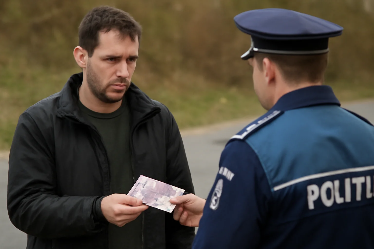 șofer fără permis surprins în flagrant în timpul anchetei