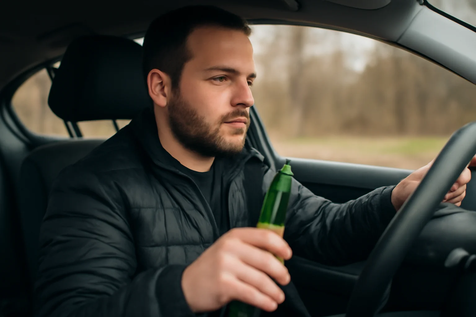 Șofer oprit la Zalău în a doua zi de Crăciun: fără permis și sub influența alcoolului
