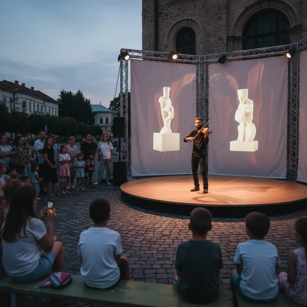 Spectacol senzorial dedicat lui Brâncuși la Zalău, cu violonistul Sergiu Corbu Boldor
