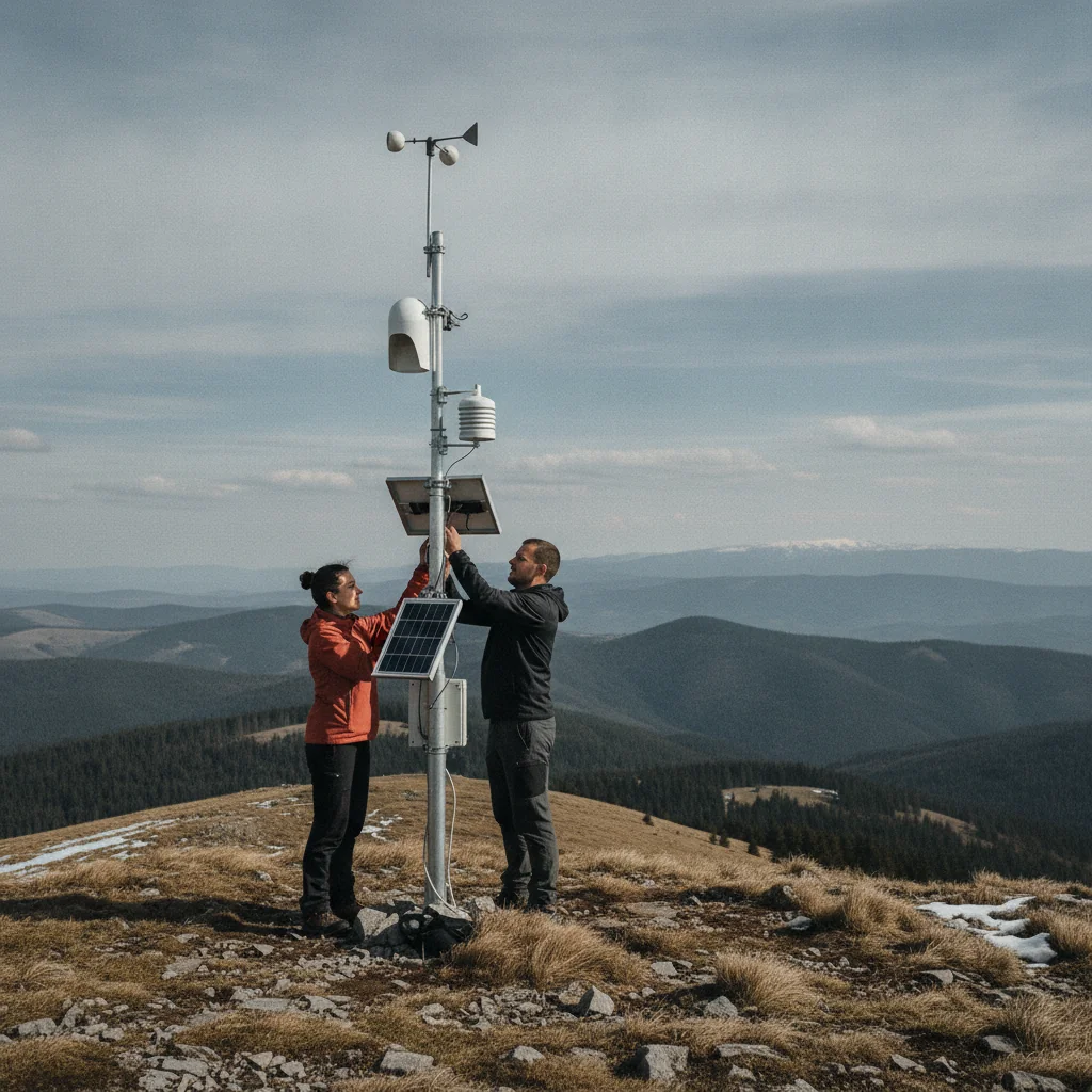 Stație meteo privată instalată pe Măgura Priei, Sălaj